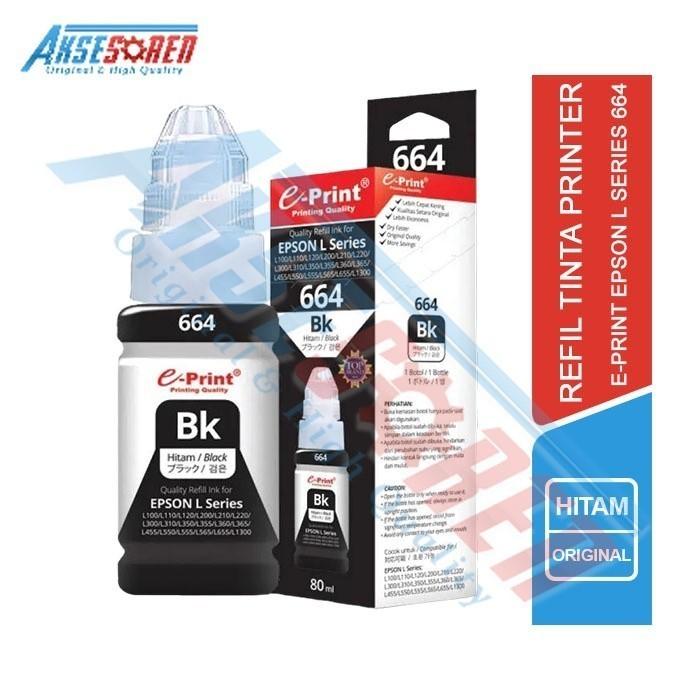 Gambar E-Print 664 Tinta Printer Epson L Series [80 mL] / Tinta Isi Printer - Hitam dari Aksesoren Kab. Indramayu Tokopedia