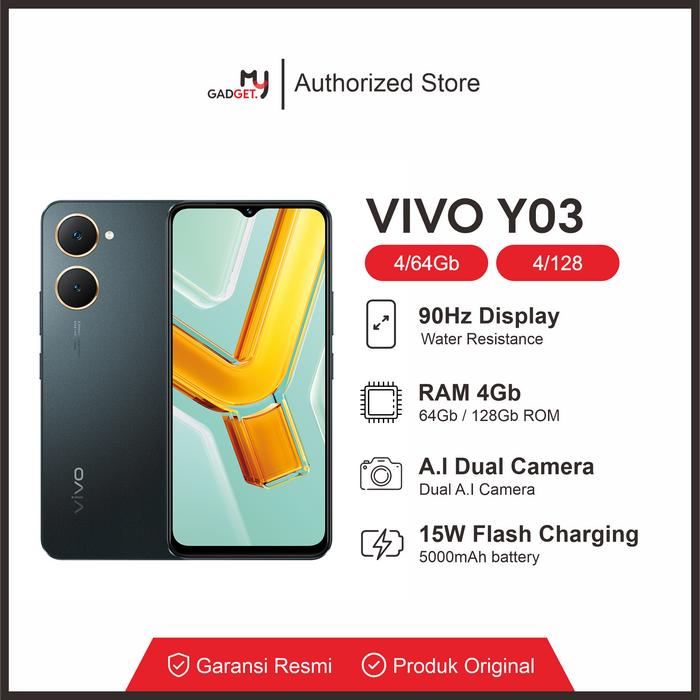 Gambar VIVO Y03 4/64 4/128Gb Garansi Resmi VIVO Indonesia - Hitam, 4/128 dari Wall.B Shop undefined Tokopedia