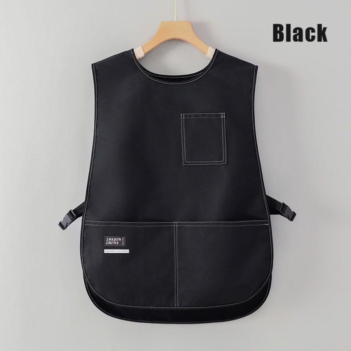 Gambar Celemek Rompi Baju Kanvas Apron Dengan Saku Bib Celemek Makan Painting Kopi - Hitam dari Soya Global undefined Tokopedia