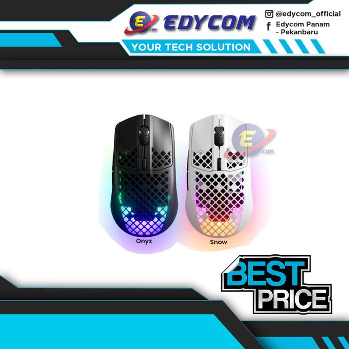 Gambar Mouse Gaming Steelseries AEROX 3 Wireless - ONYX dari Edycom undefined Tokopedia