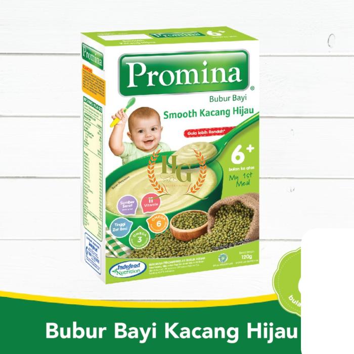 Gambar Promina Bubur Bayi 6+ Smooth Kacang Hijau Box 120 Gr X 1 Pc Bubur Bayi Rasa Kacang Hijau dari Hyper Grosir undefined Tokopedia