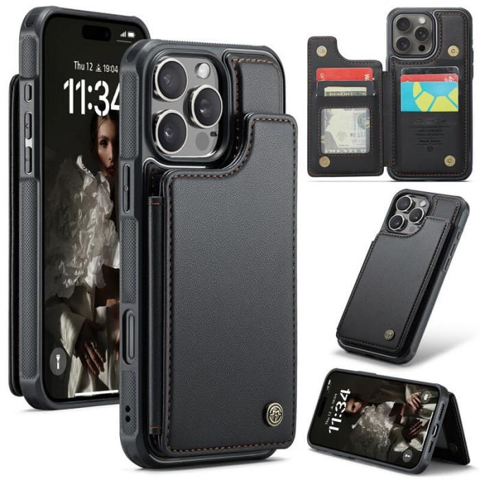 Gambar Case iPhone 16 Pro Max 16 Pro CaseMe C22 Card Holder Stand Phone Case - Black, iPhone 16 Pro dari Primary Cares Official undefined Tokopedia