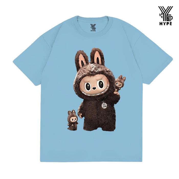 Gambar HYPE Kaos Distro Unisex Character Brown Baju Atasan Pria Wanita -  Tshirt Reguler Fit - HYP621 Blue, L dari Hype Apparel Store undefined Tokopedia