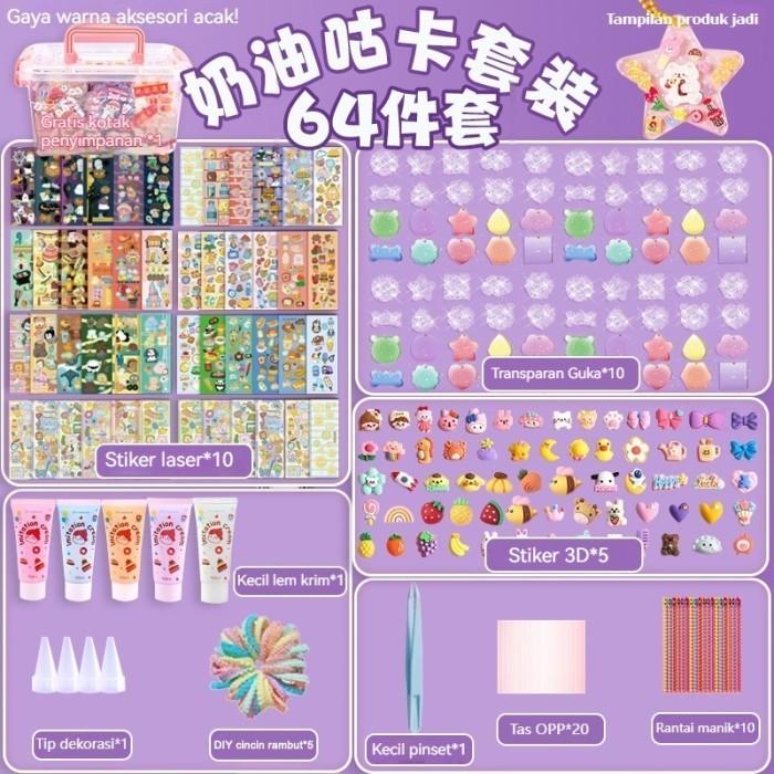 Gambar 1400 guka cream DIY 3 Layer Box Guka Goo Card Set  Cute Cartoon - 64 Pcs/kotak ke dari The Nita's Gallery 05 undefined Tokopedia