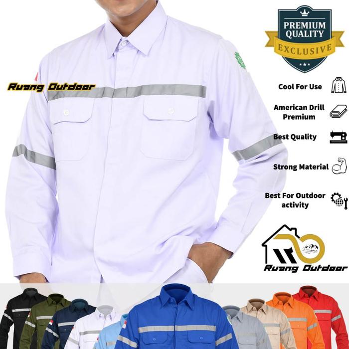 Jual JUMBO BAJU KEMEJA LAPANGAN WEARPACK SAFETY LENGAN PANJANG OUTDOOR ...