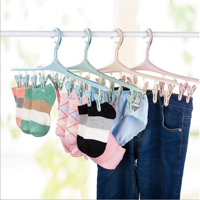 Gambar Hanger Pakaian Dalam Dan Baju Dengan 8 Kait Model Trendy - random dari TravelFriend undefined Tokopedia