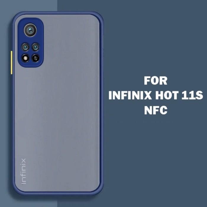 Gambar Soft Case Silikon Infinix Hot 11s NFC Aero Color Button Matte Camera - Biru Tua dari Crecent Cell Store undefined Tokopedia