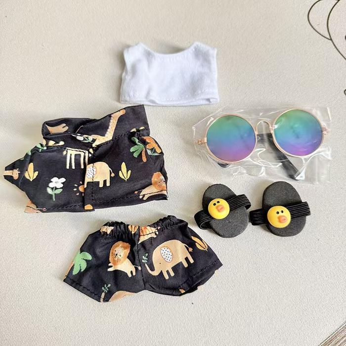 Gambar Baju labubu 1 Set 5pcs Baju Custom boneka labubu popmart baju sun beach - Hitam dari Bakuluniversal undefined Tokopedia