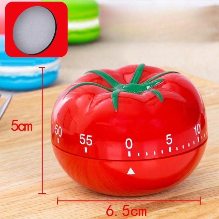 Gambar Timer Alarm Masak Mechanical Kitchen Timer Mekanikal Putar Manual Tomat - Magnetis dari HandyMALL-01 undefined Tokopedia
