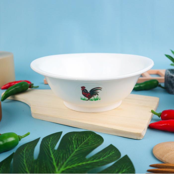 Gambar Mangkuk Mangkok Ayam Jago Jadul Plastik putih 1 PCS - Mangkuk 1 PCS dari manolistore undefined Tokopedia