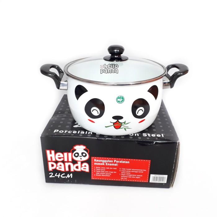 Gambar MASPION PANCI ENAMEL HELLO PANDA 24 CM + TUTUP KACA dari grosirheulangn anyarrrrrrrr undefined Tokopedia