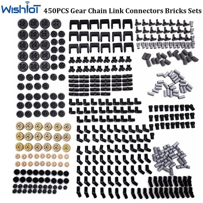 Gambar 450PCS Gear Chain Link Connectors Bricks Sets Technical Parts Compatible with legoeds DIY Car Toys Robot Building Blocks Bricks dari IPARNASTORE9292 undefined Tokopedia