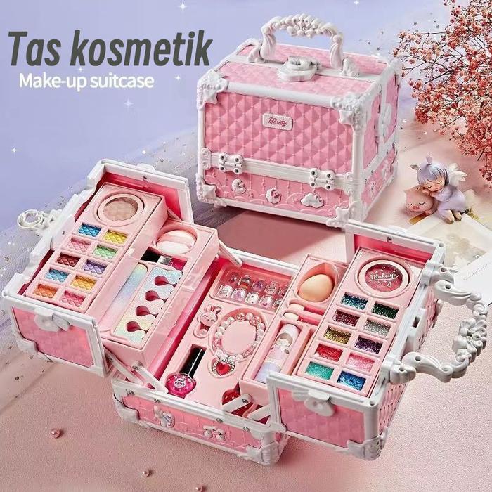 Jual 【Ready】Princess Make Up Bag Unicorn Alat Rias Anak Fungsi