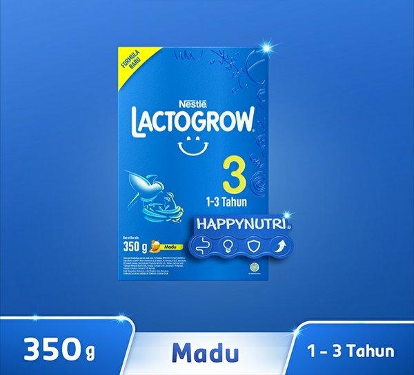 Gambar Nestle Lactogrow 3 Happynutri Susu Bubuk Bayi usia 1 - 3 tahun 350 gr dari kerudungpartiyeum terrrbarryyyyy undefined Tokopedia