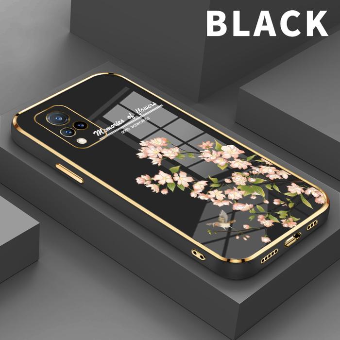 Gambar Casing Hp For VIVO V21 5G  V15 Pro V17 V17 Neo V19  V19 Neo V20 2020 2021 V21e 4G  Bunga begonia full Lens Cover Shoftcase slim shockproof silicon soft case premium - Black, VIVO V15 Pro dari parabatokoresmi undefined Tokopedia