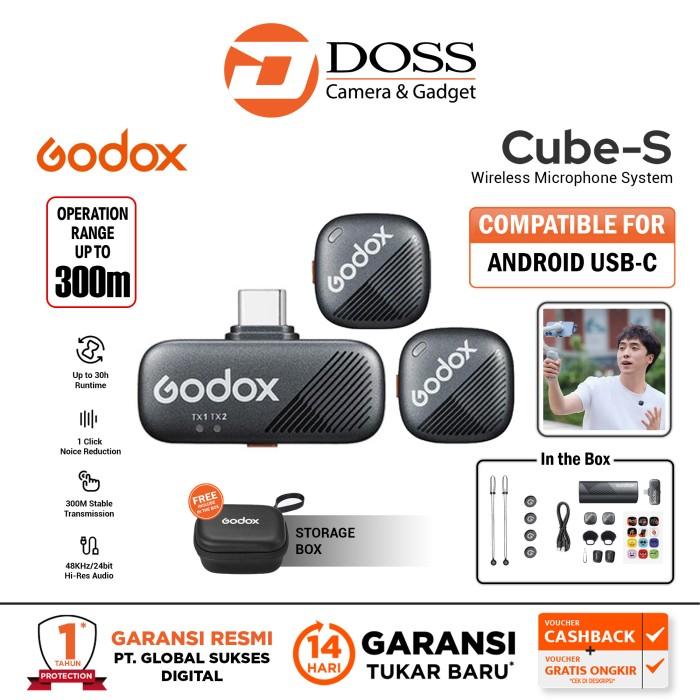 Gambar Godox CUBE S Wireless Microphone CUBE-S Mic Wireless for Smartphone Android & IOS - Android Type-C dari dossjogja undefined Tokopedia