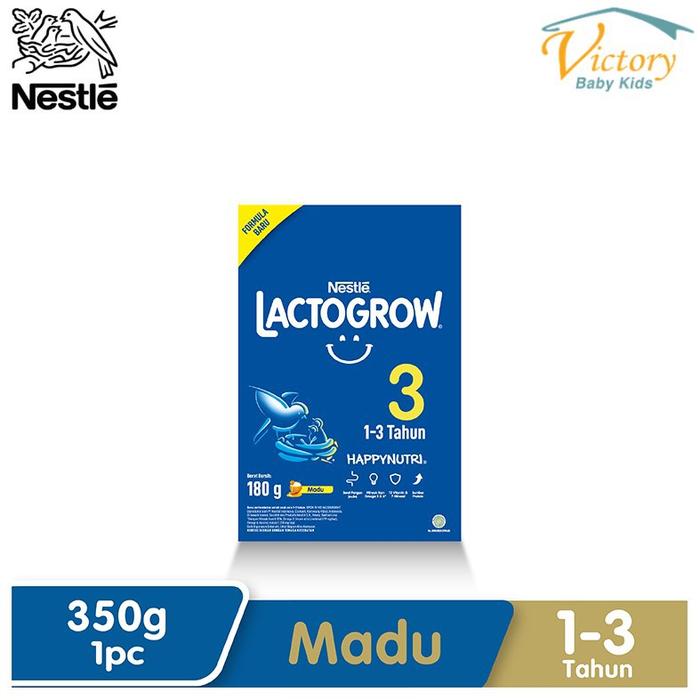 Gambar KLM_ NESTLE LACTOGROW 3 SUSU PERTUMBUHAN RASA MADU 1-3 TAHUN BOX 350 G dari Kalamarishop undefined Tokopedia