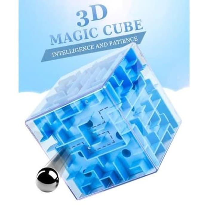 Gambar Mainan Labirin Kotak Bening Maze Cube Labyrinth Puzzle Cube 3D Puzzles - Biru dari PAINTING KIDS undefined Tokopedia
