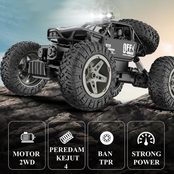 Jual Mobil RC Off-Road Spray 1:18 Climbing Car Mainan RC Rock