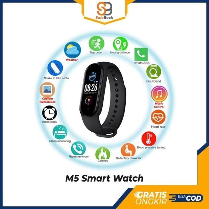Gambar Smartwatch M5 Original Support iPhone dan Android Grosir - Merah dari SaleBack undefined Tokopedia