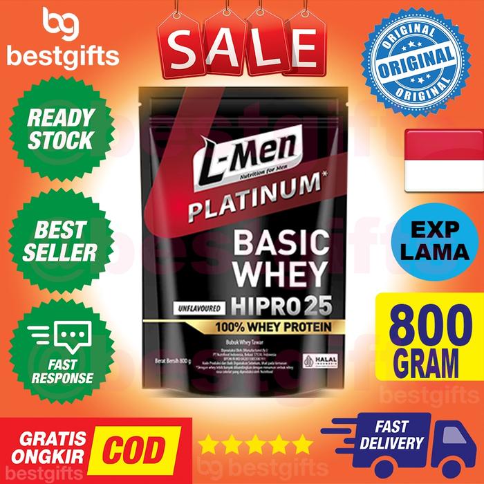 Gambar L-MEN L MEN INUM BASIC WHEY 100% PROTEIN UNFLAVOURED 24 SERVING SUSU dari JK ACCESORIES undefined Tokopedia