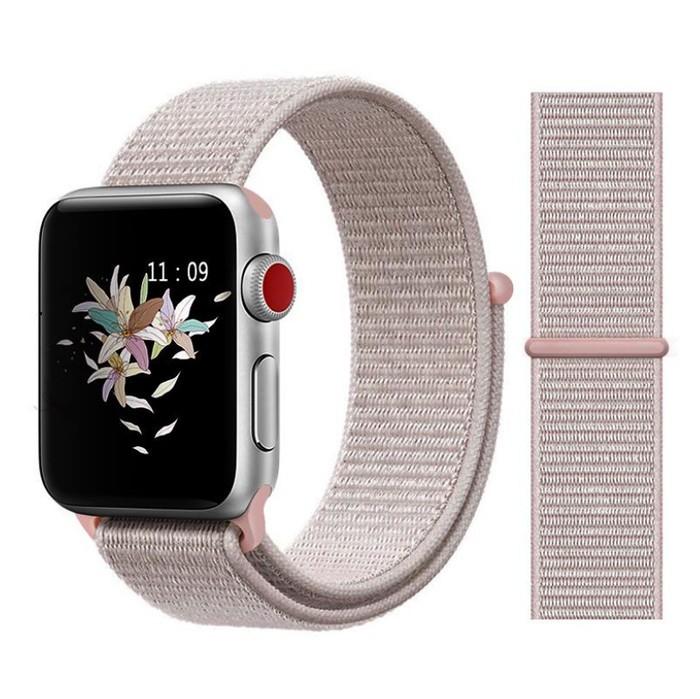 Apple Watch Nylon Strap Band Loop iWatch Series 123456789 49/45/41mm Rose  Pink, 42/44/45/49