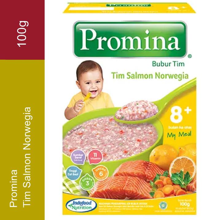 Gambar Promina Bubur Tim 8+ Salmon Norwegia Box X 1 Pc Bubur Tim Salmon Norwegia 100g dari Solo Makmur Jaya undefined Tokopedia