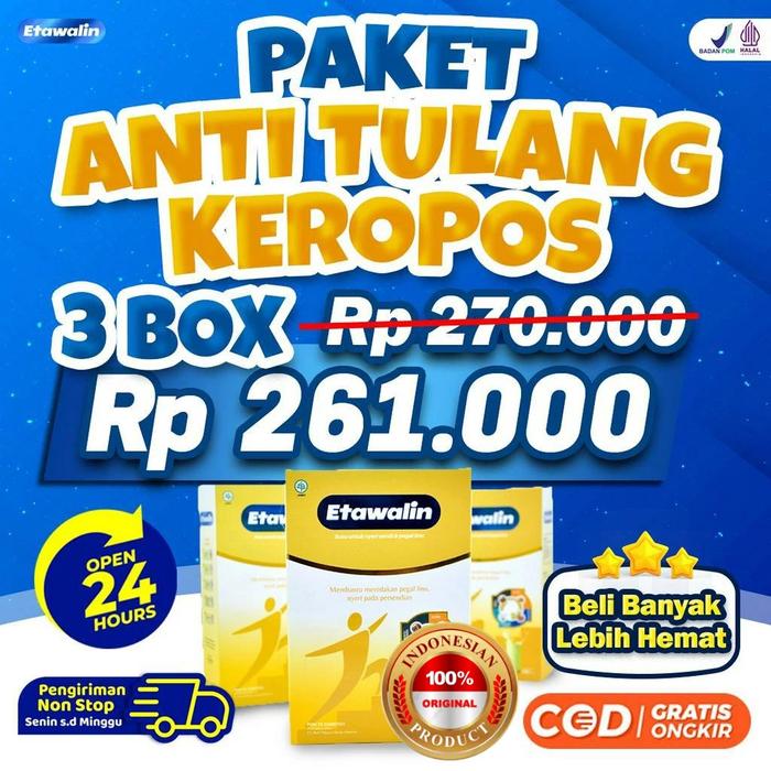 Gambar Paket 3 Box Etawalin Susu Kambing Etawa Tingkatkan Kepadatan & dari JK ACCESORIES undefined Tokopedia