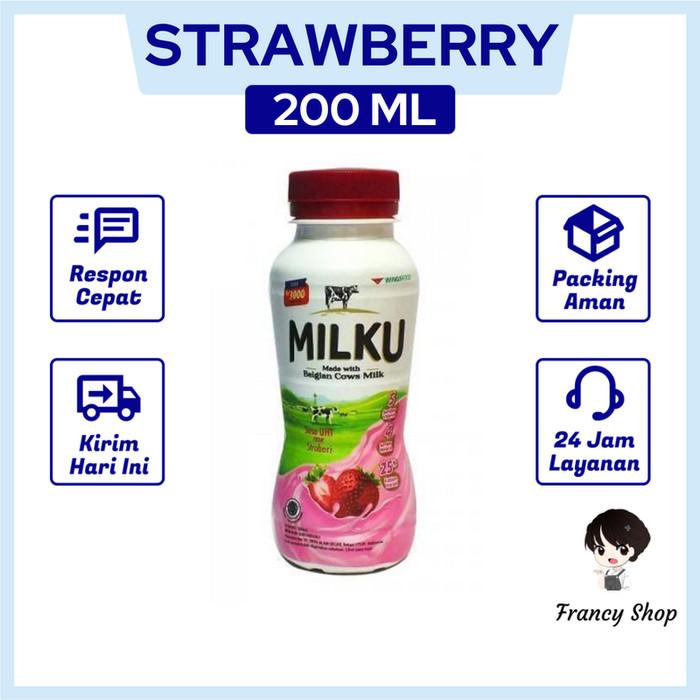 Gambar eRN. Milku Susu UHT Strawberry 200 ml dari sambak kuroto99 undefined Tokopedia