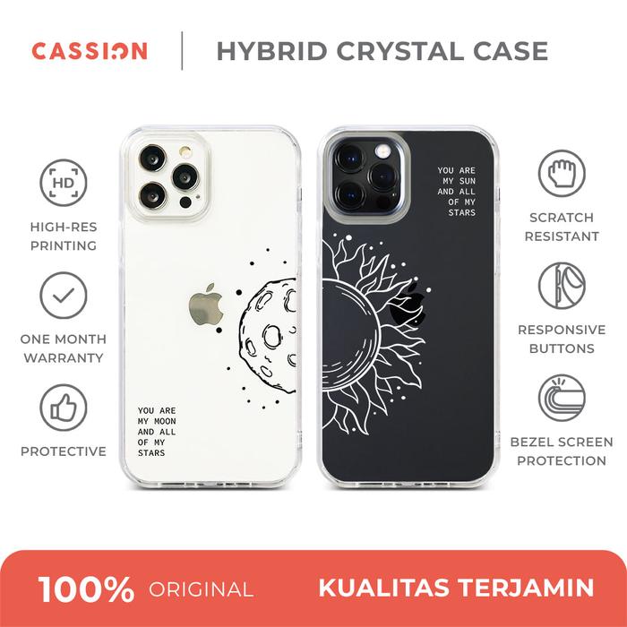 Gambar Cassion Case for iPhone 16 Plus Pro Max Hybrid Crystal Case Magsafe Moon and Sun CP02 - Moon, IP 16 Pro Max dari Cassion Official undefined Tokopedia