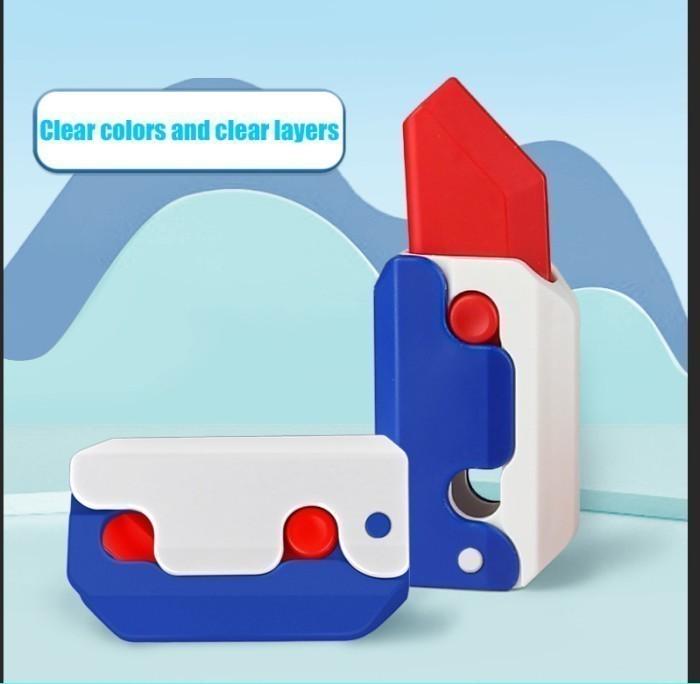 Gambar Fidget Toys Dekompresi Pistol Mainan Pisau Gravitasi 3D Semua Umur - Pisau BiruPutih dari MAXI BSG OFFICIAL undefined Tokopedia