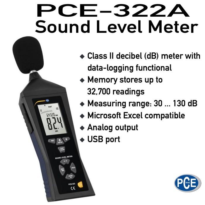 Jual PCE-322A Sound Level LEQ Noise Meter PCE322A PCE-322 - PCE-SOFT ...