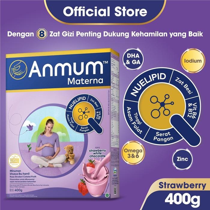 Gambar Anmum Materna Susu Nutrisi Ibu Hamil Strawberry White Choco 2 x 400g - Bundle dari sari sensei undefined Tokopedia