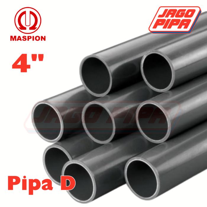 Gambar Maspion Abu Pipa D 4 Inch PVC 4 Meter Paralon 4" ABU - 2 Meter x 2 dari Jago Pipa undefined Tokopedia
