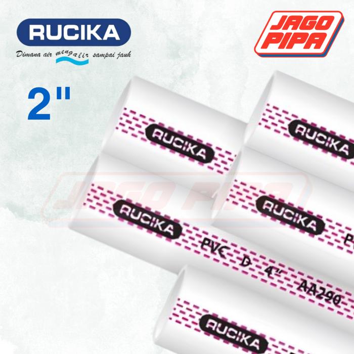 Gambar Rucika Pipa D 2 Inch PVC MOF Putih 4 Meter 2" Paralon Putih - CHAT DULU - 4 Meter dari Jago Pipa undefined Tokopedia