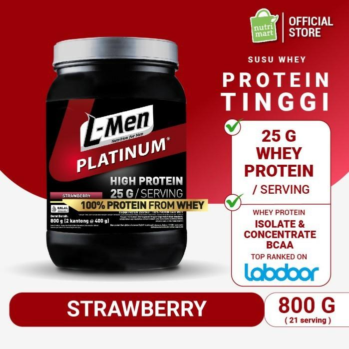 Gambar NEW L-MEN PLATINUM WHEY PROTEIN WITH ISOLATE - STRAWBERRY 800GR LMEN dari Lilis Bipderas undefined Tokopedia