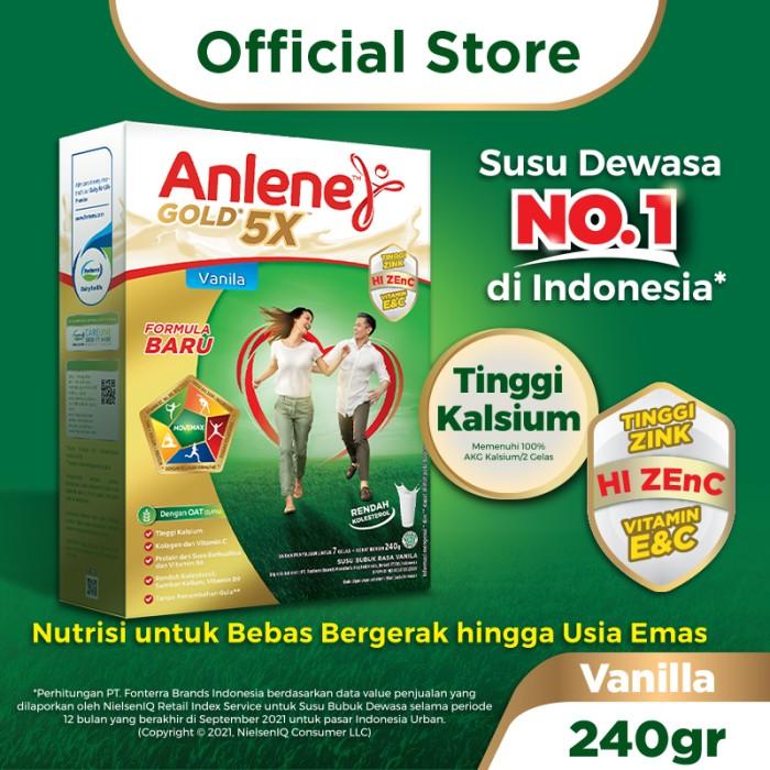 Gambar ANLENE GOLD 5X SUSU BUBUK VANILA 240G-TULANG, SENDI & OTOT dari doyz. store24 undefined Tokopedia