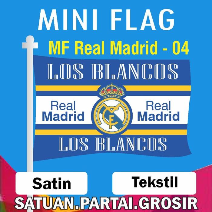 Gambar MINI FLAG REAL MADRID / BENDERA CUSTOM REAL MADRID / CETAK BENDERA - TEKSTIL 120x150, MFRM-01 dari PTMITRA JAYA undefined Tokopedia