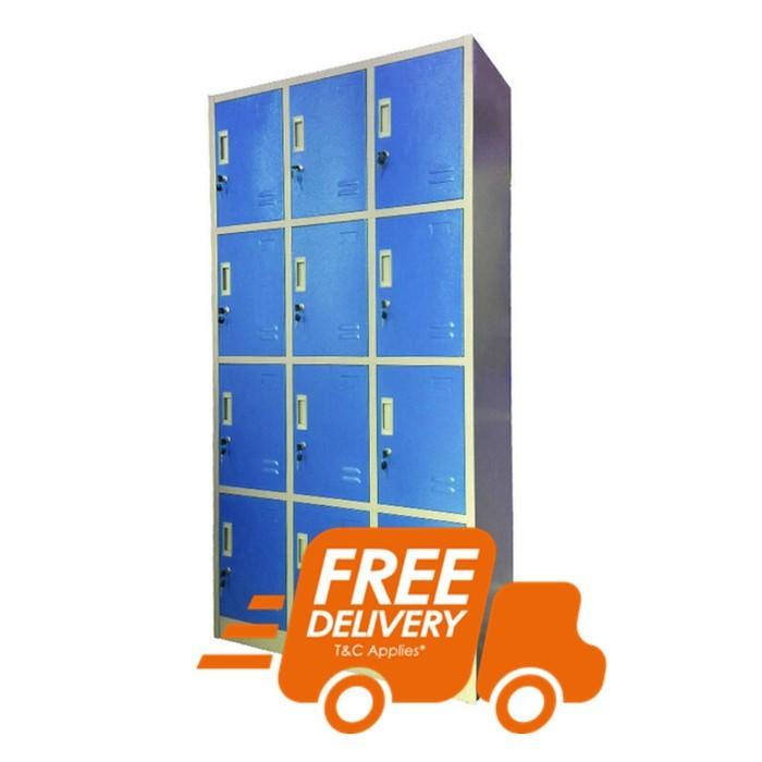 Gambar Loker Besi / Locker Besi Metal 12 Pintu / Kozure KL-12 /Lemari Kabinet - BIRU dari online kios undefined Tokopedia