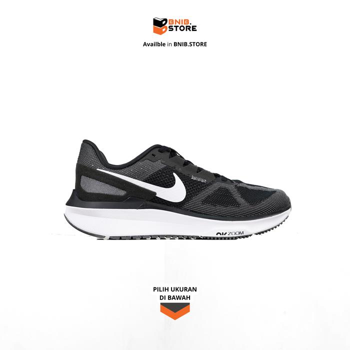 Sepatu Lari Nike Air Zoom Structure 25 Black White Original EUR