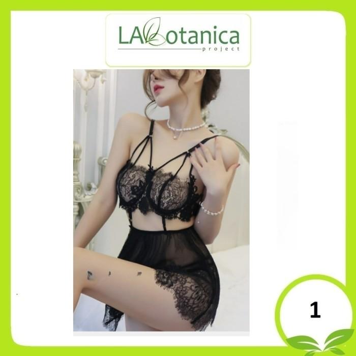 Gambar COD bali cash on delivery Lingerie Sexy Hot Dress + G string Crotchless Cantik Baju Dinas Wanita - Hitam - Hitam dari Sammsaja undefined Tokopedia