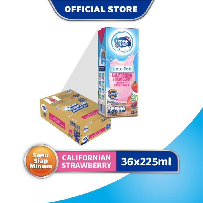 Gambar [FLASH SALE] Frisian Flag Purefarm Susu UHT Low Fat Strawberry 225ml [36 pcs] dari Frisian Flag Official Store undefined Tokopedia