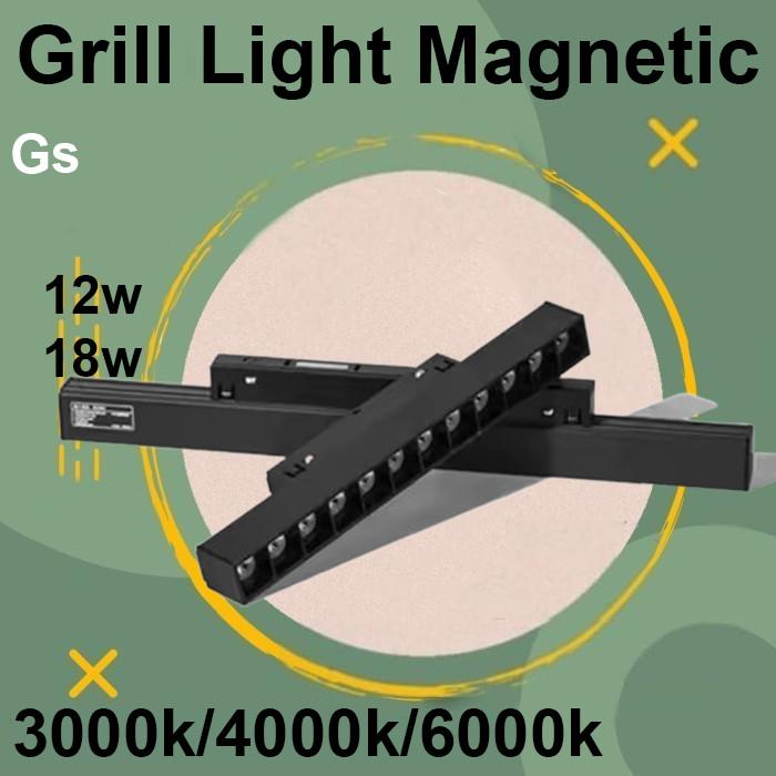 Gambar WELITE LAMPU LED Magnetic Track Light System Grill Light Magnetic 12 Watt 18 Watt / 3000k / 4000k / 6000k - 18 Watt, 4000k dari Graha Listrik Electric undefined Tokopedia