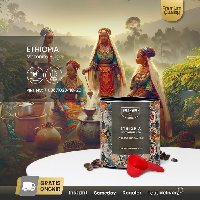 Gambar Northsider Kopi Arabika Ethiopia Mokanesa Bulga fully-washed coffee - 100g, Biji Kopi dari Northsider Coffee Shop undefined Tokopedia