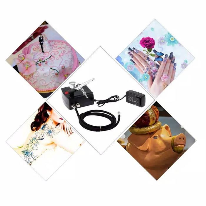 Gambar ZUL KKMOON portable airbrush kit set air brush gun set kompresor portable tattoo airtist nail paint dari zulehatobaco undefined Tokopedia