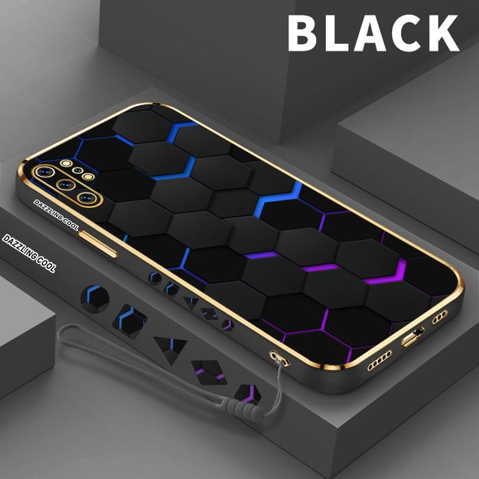 Gambar Glossy Case HP for Samsung Note 10 Plus Note 10 4G 5G for Samsung Note 10 Lite Note 10 Pro for Samsung Note10 + samaung Note10 Lite Casing Softcase  Lucu Phone Soft sarang lebah heksagonal Mewah untuk   Aesthetic Silikon Glass - Hitam, Samsung Note 10 Plus dari GiftsStoreID undefined Tokopedia