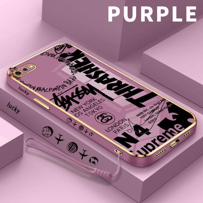 Gambar Case Glossy Casing Realme C2 C2s C3 C1 2018 C11 2020 2021 Realme C12 C15 C17 Realmi RealmeC2 RealmeC11 RealmeC1 Real me Case HP Softcase  Lucu Phone  Soft  Huruf hipster di seluruh layar untuk  Aesthetic Silikon Glass - Ungu, Realme C2 dari GiftsStoreID undefined Tokopedia