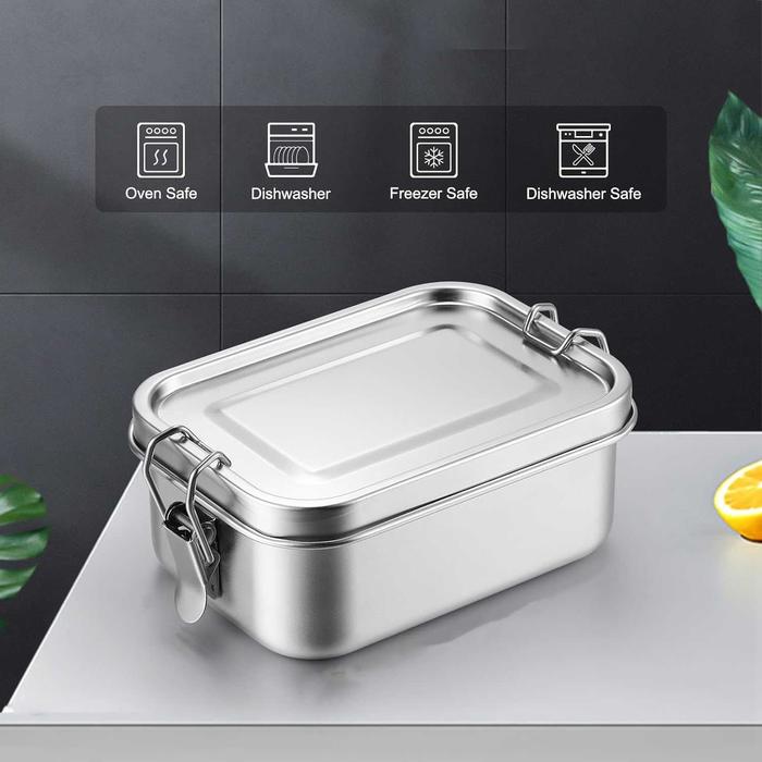 Gambar Kotak Makan Lunch Box Stainless Steel Single Layer 850ml - U-30 dari Online Produk Store undefined Tokopedia