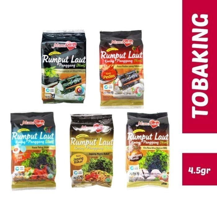Gambar MamaSuka Rumput Laut Kering Panggang Roasted Nori Seaweed 4.5g - Original dari Tobaking Murah Online undefined Tokopedia