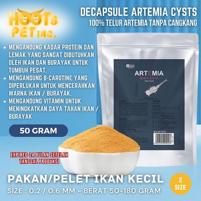 Gambar Pelet Pakan Makanan Ikan Kecil Ikan Hias Kecil Cupang Guppy Molly - Artemia 50gr, 50gr dari Hoots Pet undefined Tokopedia